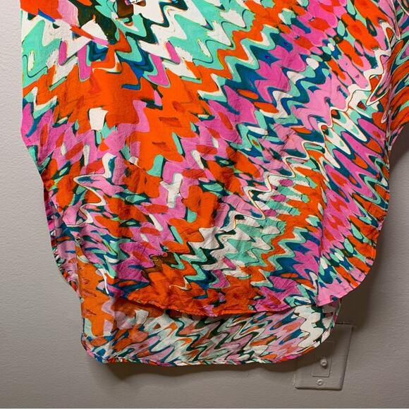 MARIE OLIVER ELLIS MIDI DRESS PSYCHEDELIC TIE DYE PRINT WOMEN'S SIZE SMALL SILK - Picture 7 of 11